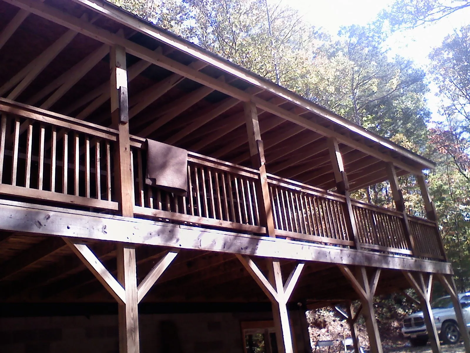 Timber framing under a new elevated porch and deck — Roof Leak Repair in Storrs Mansfield by Roofing Brothers